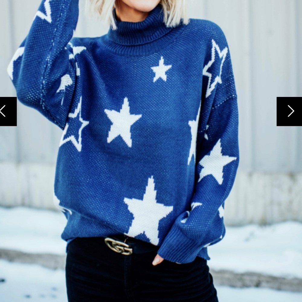LaLa Star Knit Turtleneck Sweater ⭐️